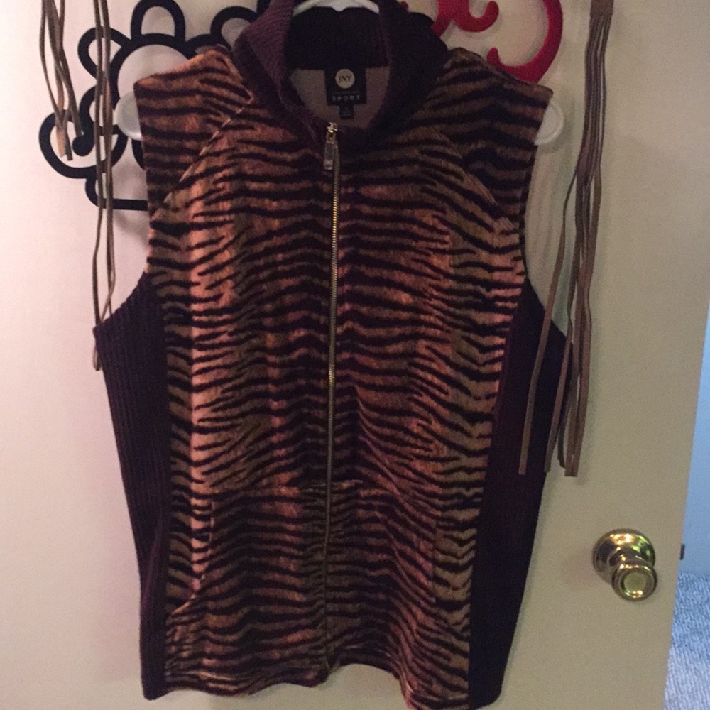 Animal print vest